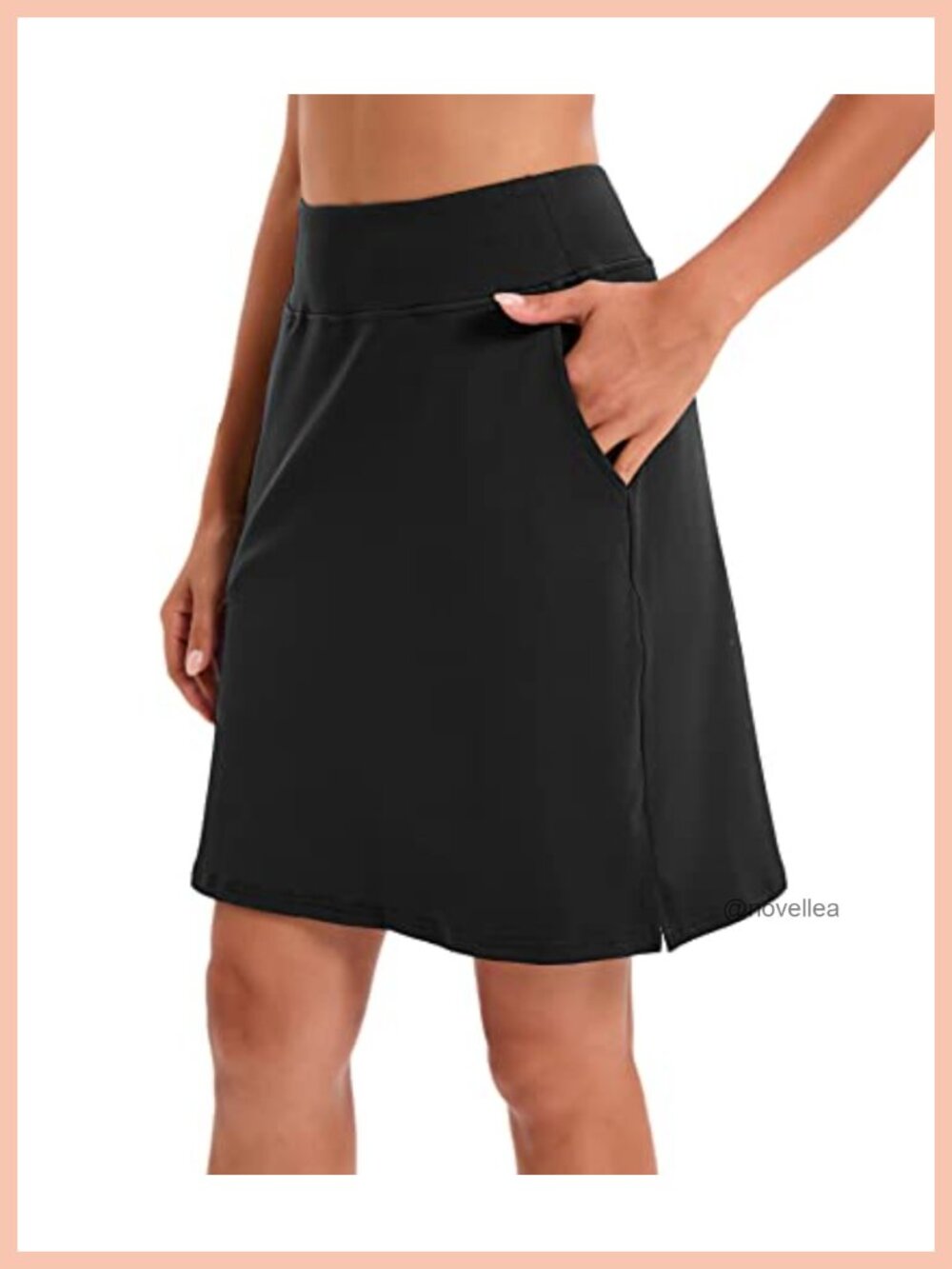 Women's Tennis Skort Knee Length Golf Skirt with Pockets Athletic Skort